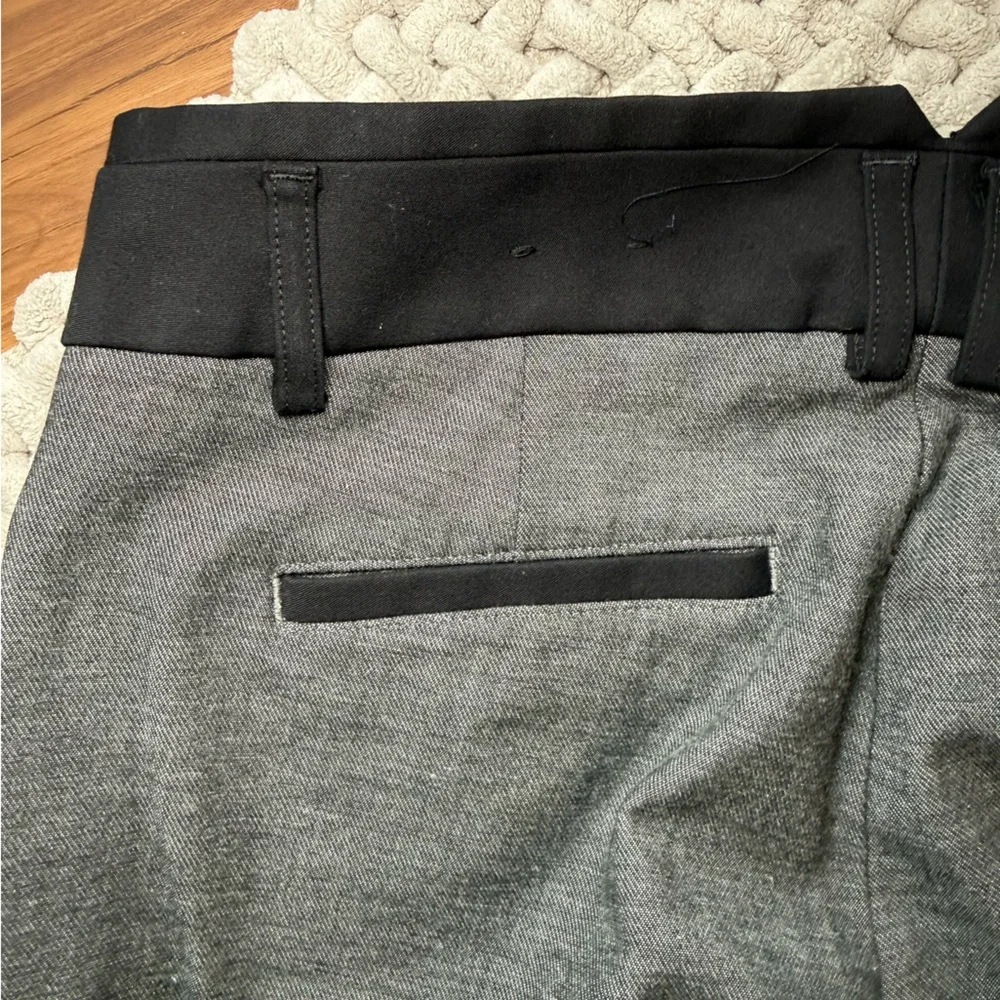 Express | Two-Tone Columnist Dress Pants Black and Gray | 2 Short